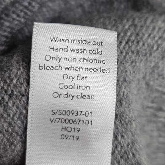 Athleta Cashmere Wool Sweater Womens M V-Neck Tunic Gray 500937 Quiet Luxury NEW - Picture 12 of 15